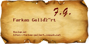 Farkas Gellért névjegykártya