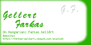 gellert farkas business card