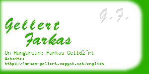 gellert farkas business card